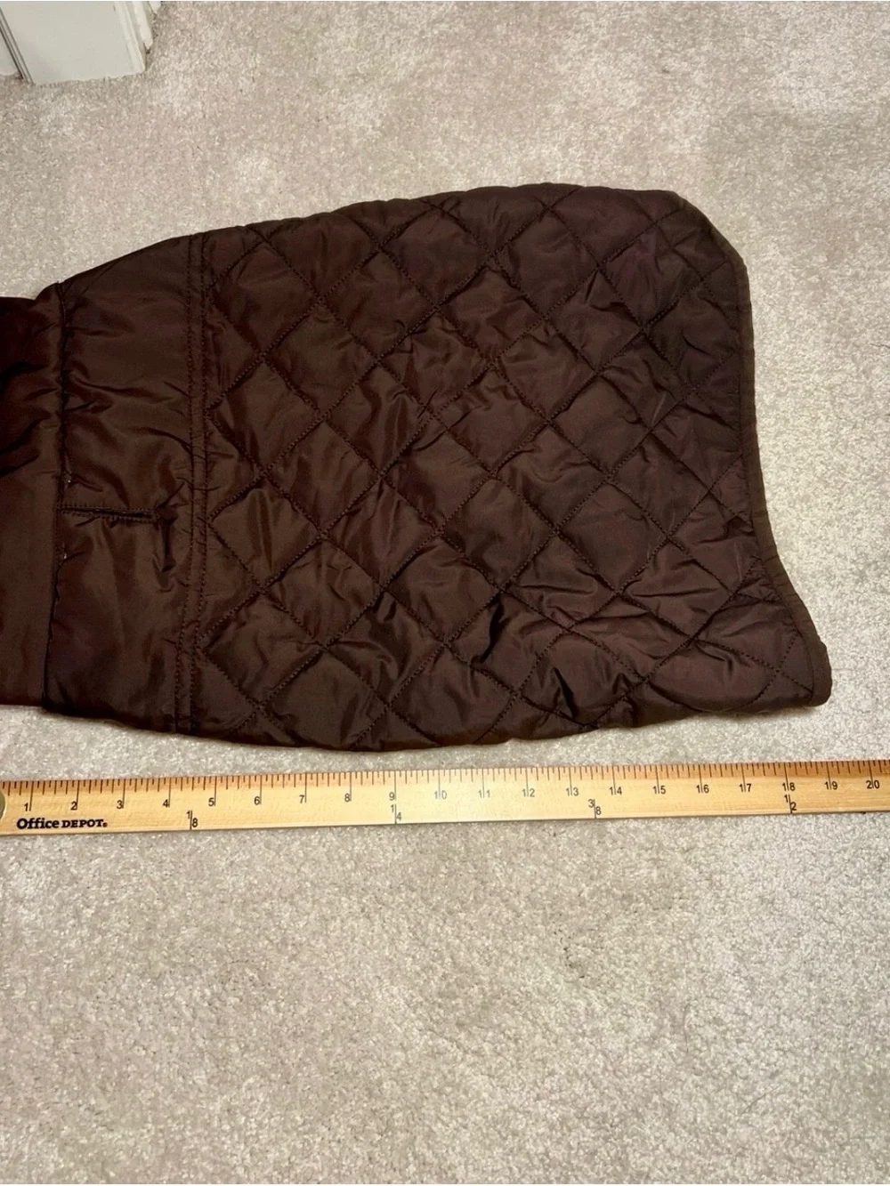 Dog Quilted Brown Puffer Jacket